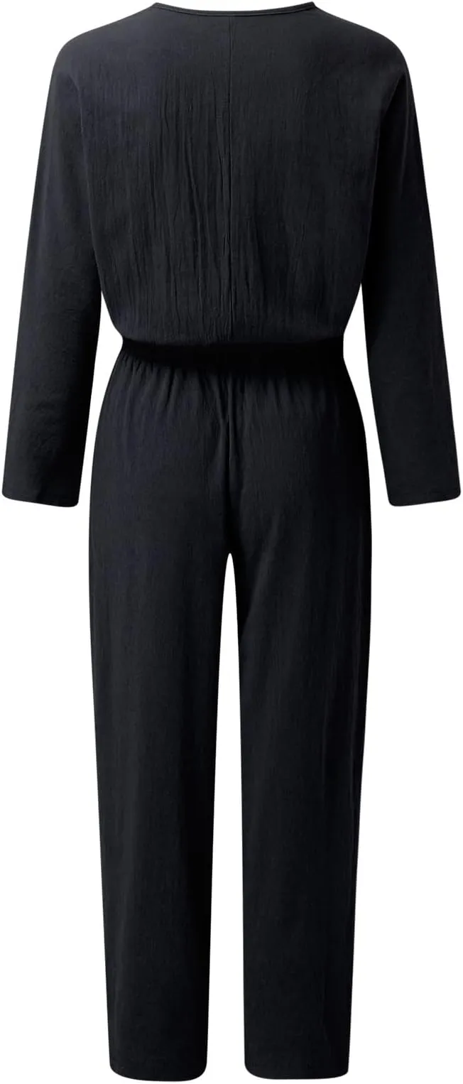 Luciana – Luxurious Loose-Fit Wool Jumpsuit for Women