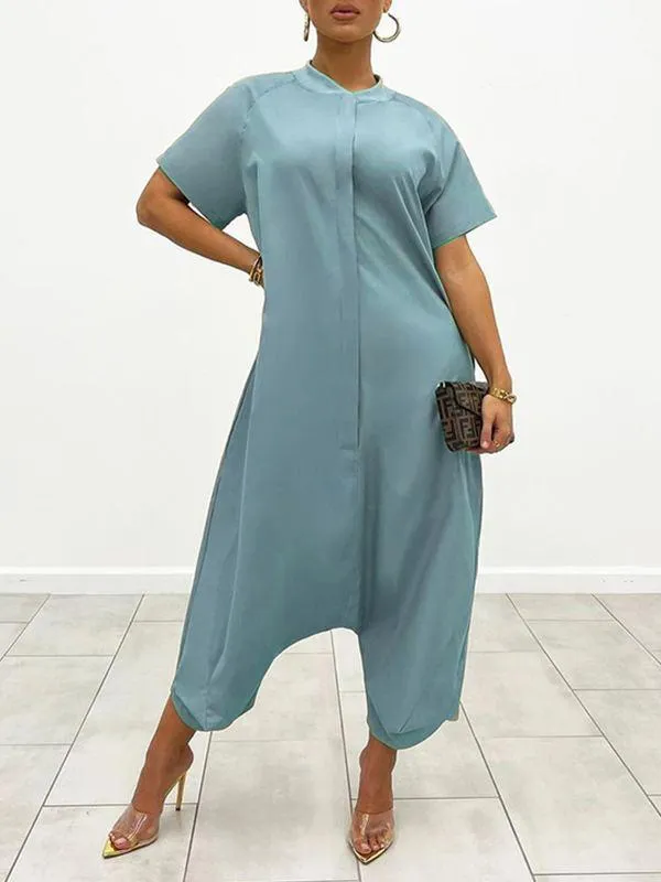mangocouture Button-Front Slouchy Jumpsuit--Clearance