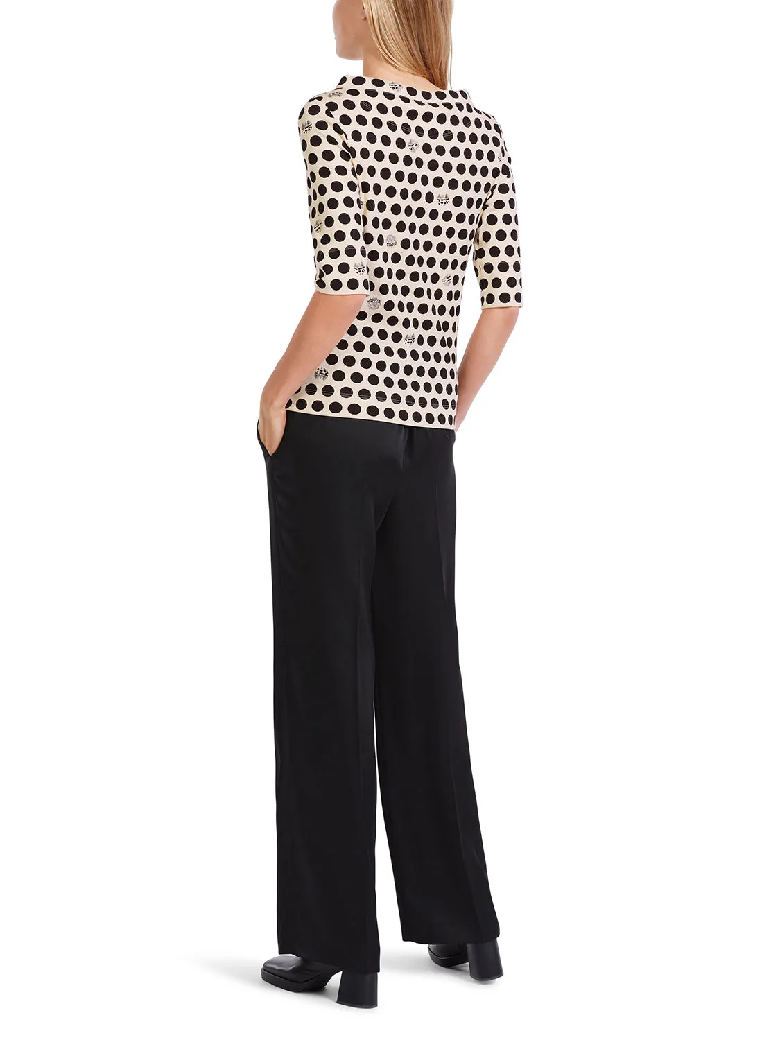 MarcCain Dotted Shirt With 3/4 Sleeves VC 48.45 J08