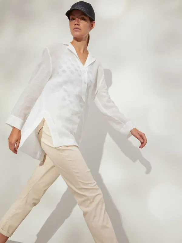 Marccain Ramie Tunic Shirt Ss5406w96