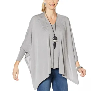 MarlaWynne Women's Plus Size Matte And Shine Knit Cardigan