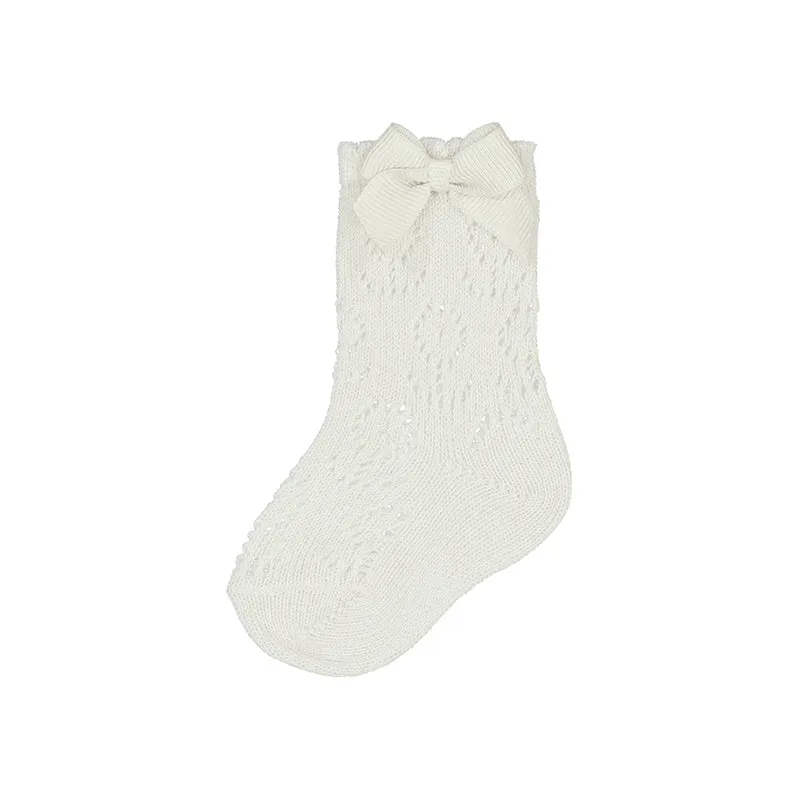 Mayoral Knit Detailed Socks - Natural