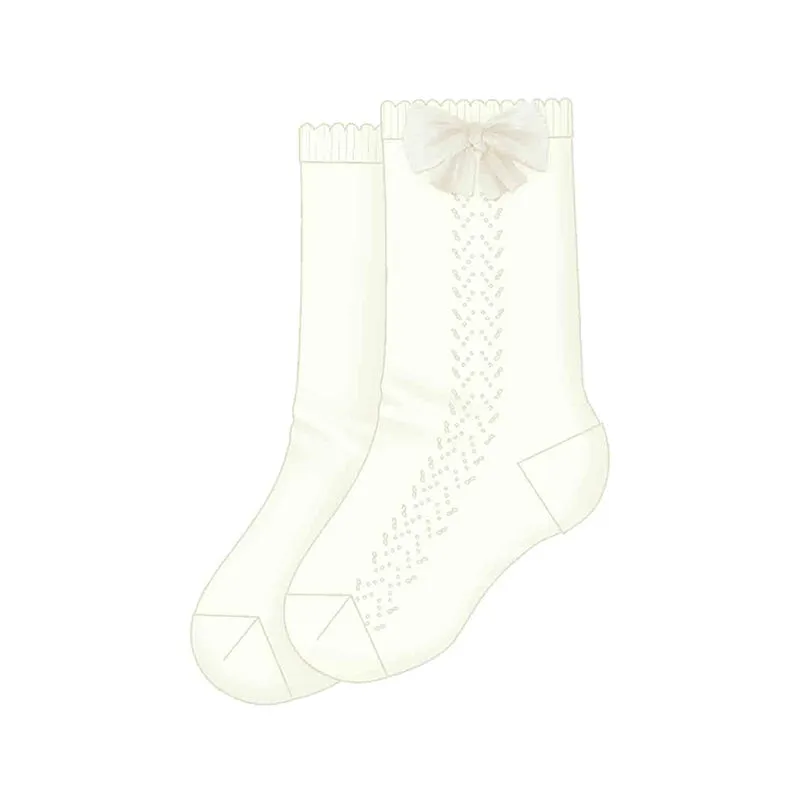 Mayoral Mid-Length Sock - Natural