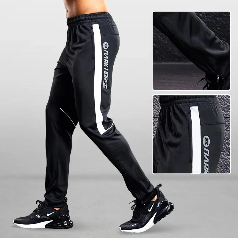 Men's Sport Pants - Running Pants With Zipper Pockets, Soccer Training Jogging Sports Trousers, Fitness Football Leggings Sweatpants