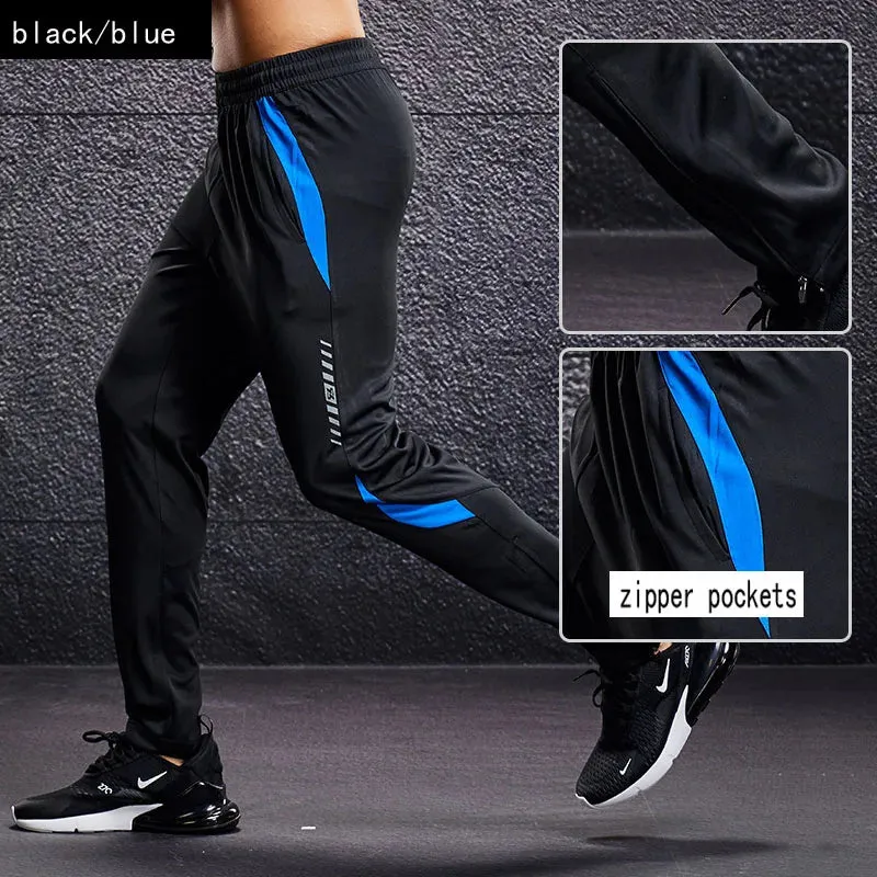 Men's Sport Pants - Running Pants With Zipper Pockets, Soccer Training Jogging Sports Trousers, Fitness Football Leggings Sweatpants