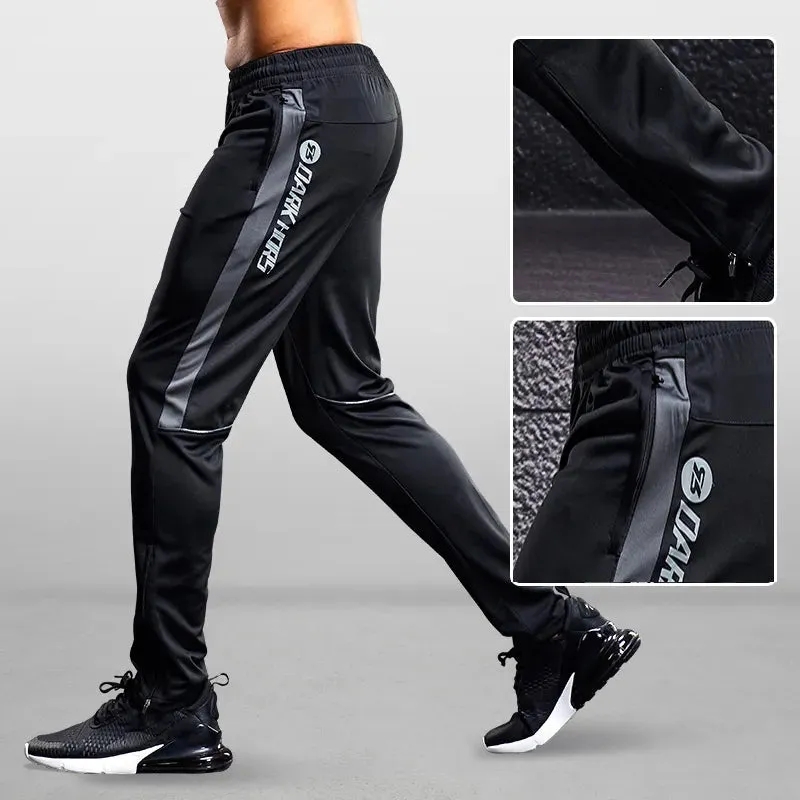 Men's Sport Pants - Running Pants With Zipper Pockets, Soccer Training Jogging Sports Trousers, Fitness Football Leggings Sweatpants