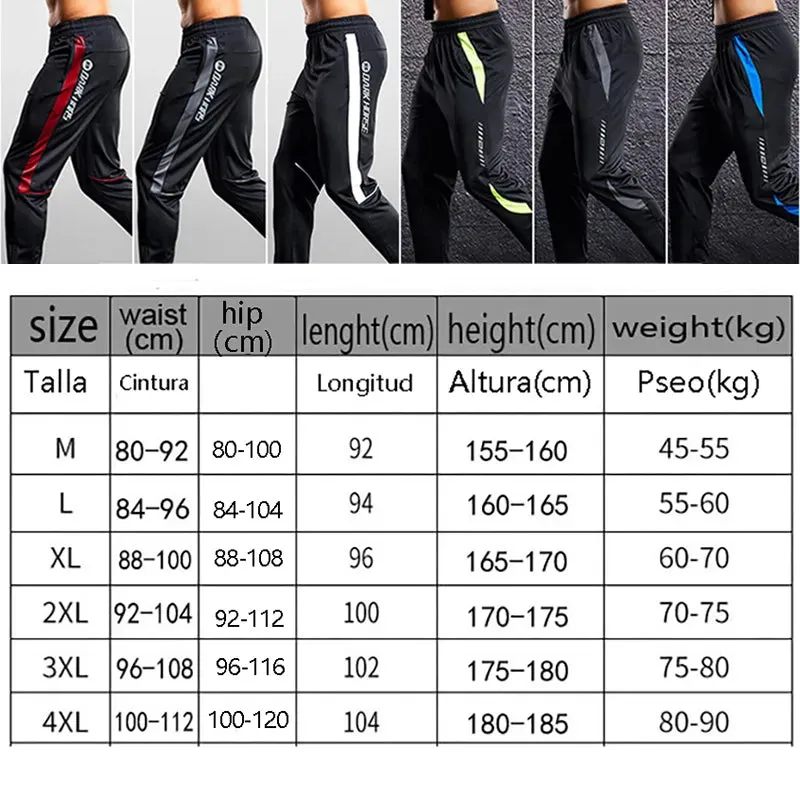 Men's Sport Pants - Running Pants With Zipper Pockets, Soccer Training Jogging Sports Trousers, Fitness Football Leggings Sweatpants