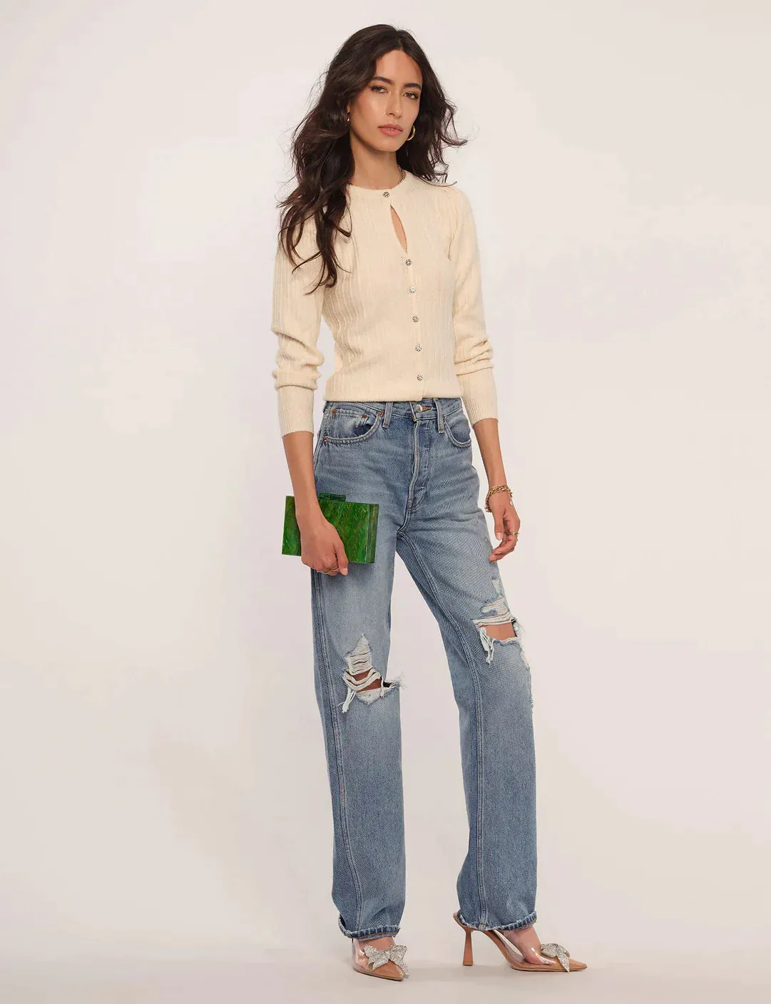 MISFIT ITEM - The Reed Cardi by Heartloom - Ivory // Size L