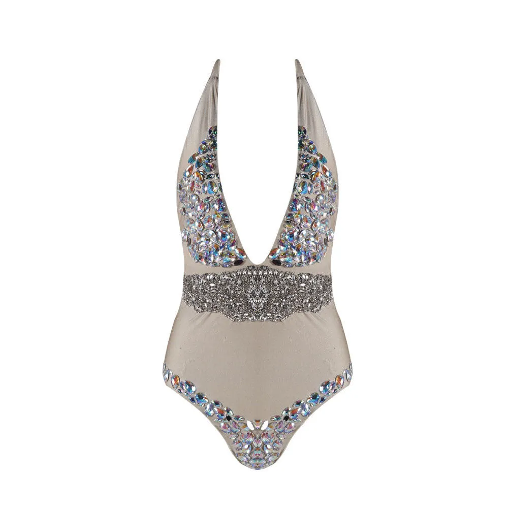 Missord Sexy Deep-V halter diamond FT4338