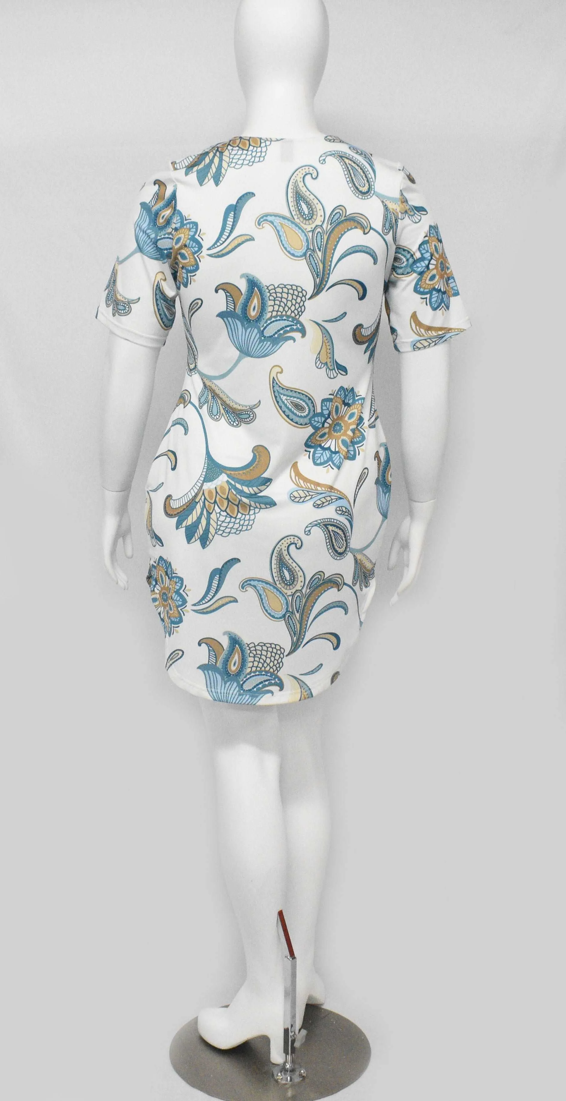 Modern Floral Tunic Above The Knee