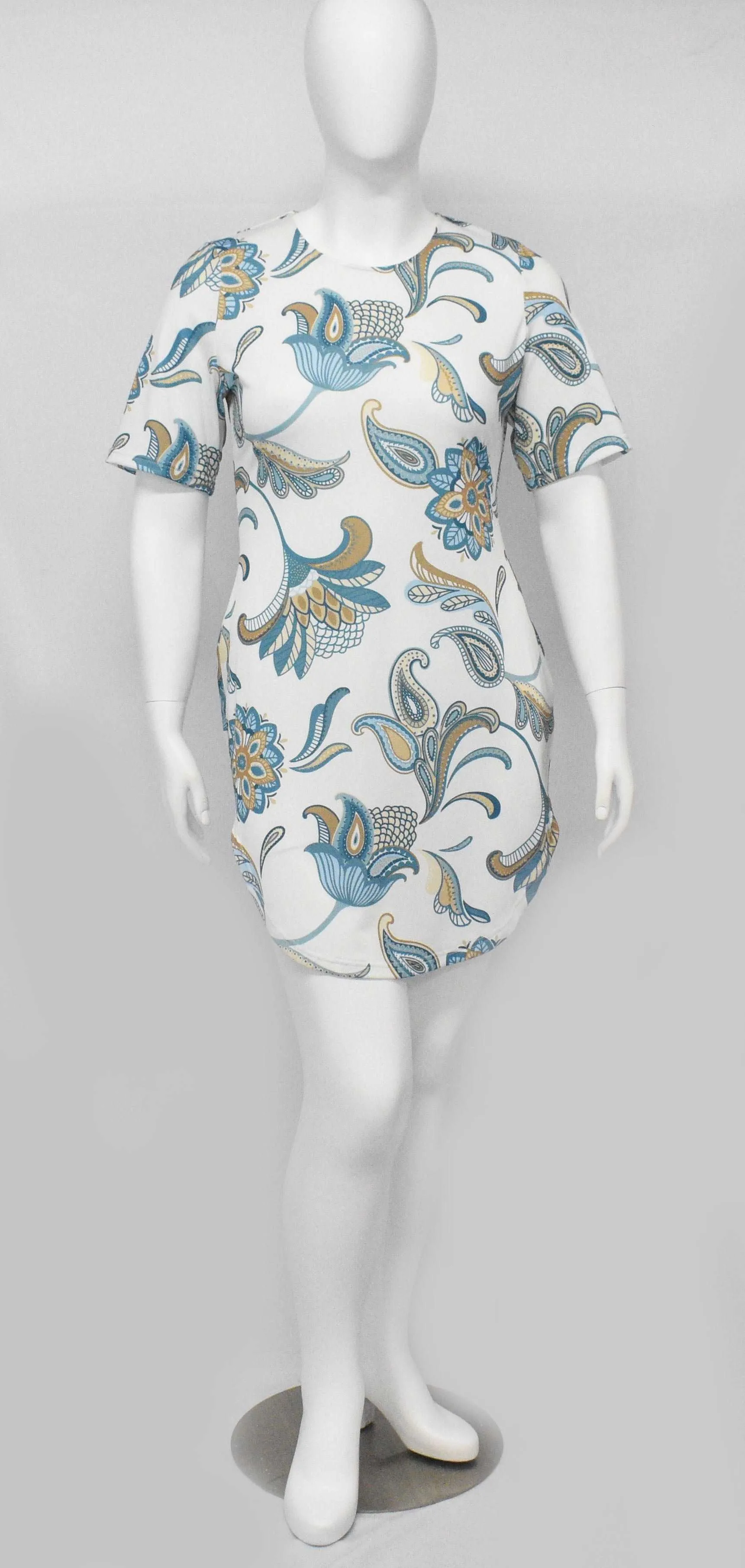 Modern Floral Tunic Above The Knee