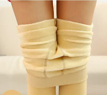 Mollad NEW plus cashmere leggings women girls Casual Warm Winter Bright Velvet Knitted Thick Slim Legging Super Elastic