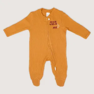 Mom   Dad Waffle Footie Romper