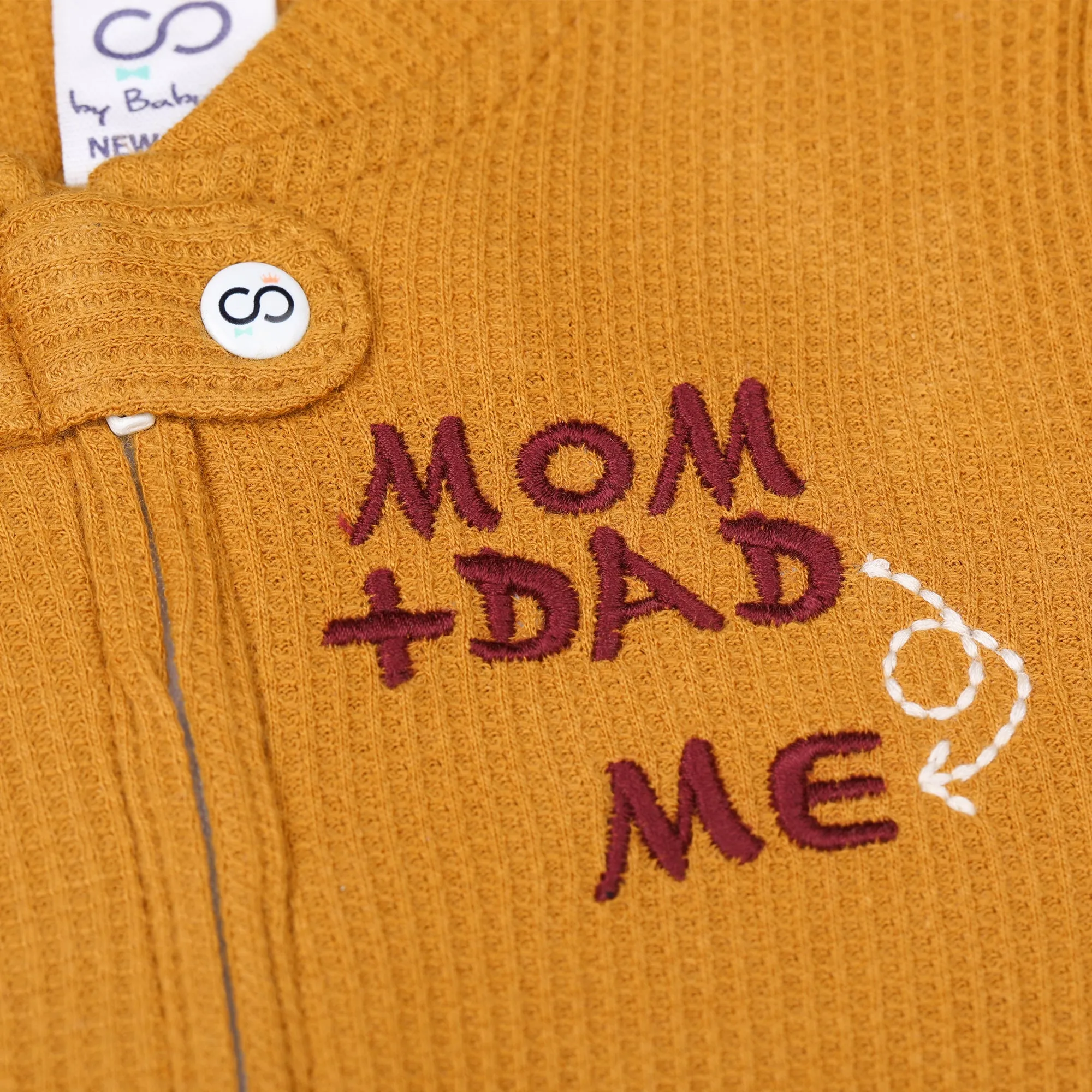 Mom   Dad Waffle Footie Romper