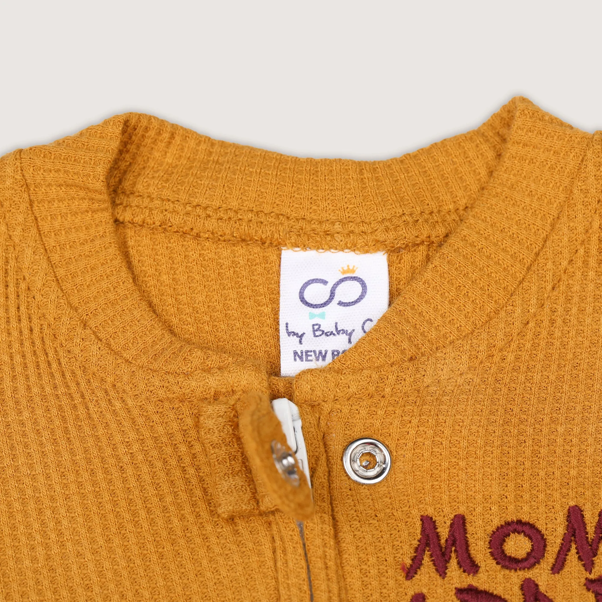 Mom   Dad Waffle Footie Romper
