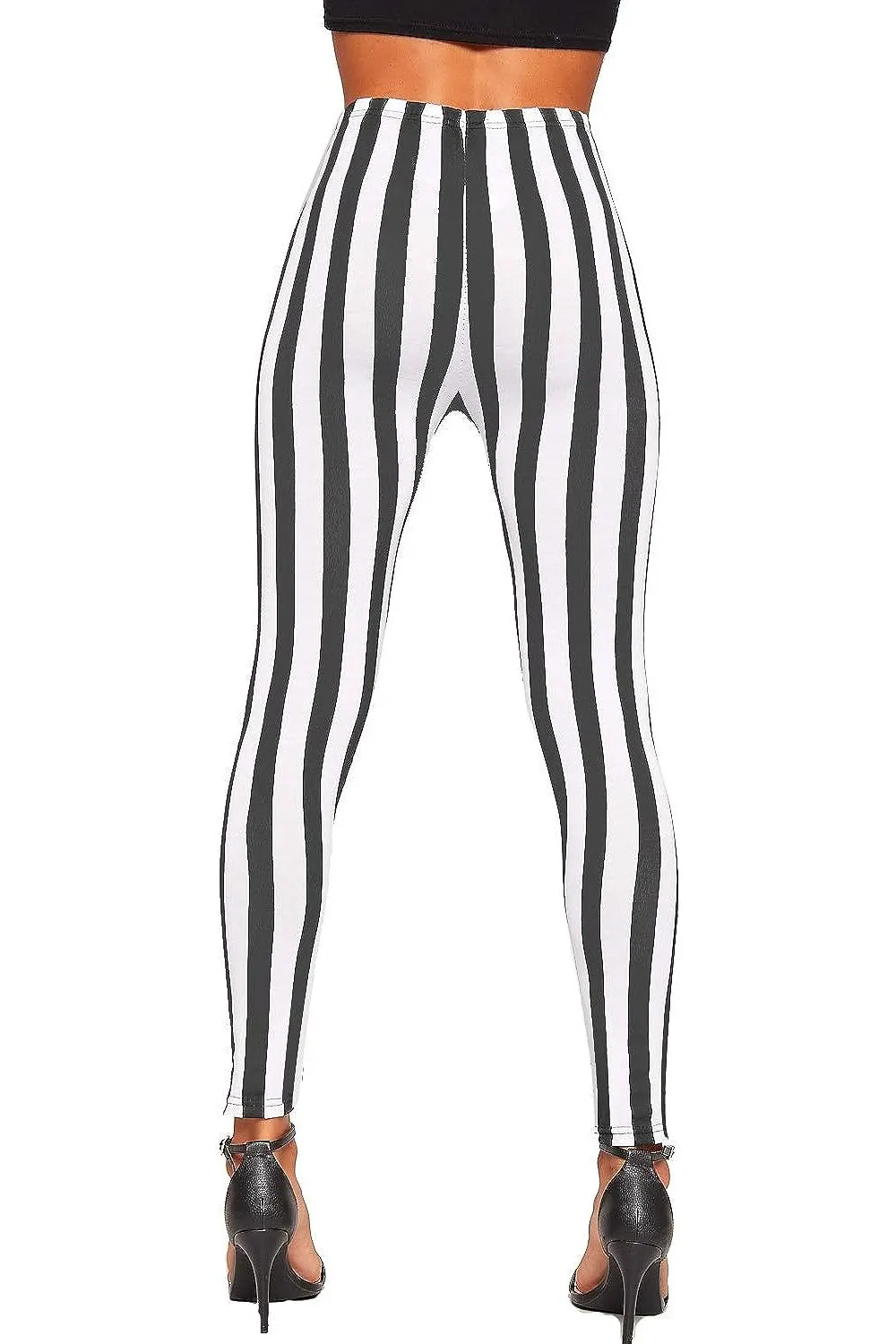 Monochrome Contrast Stripe High Waist Leggings