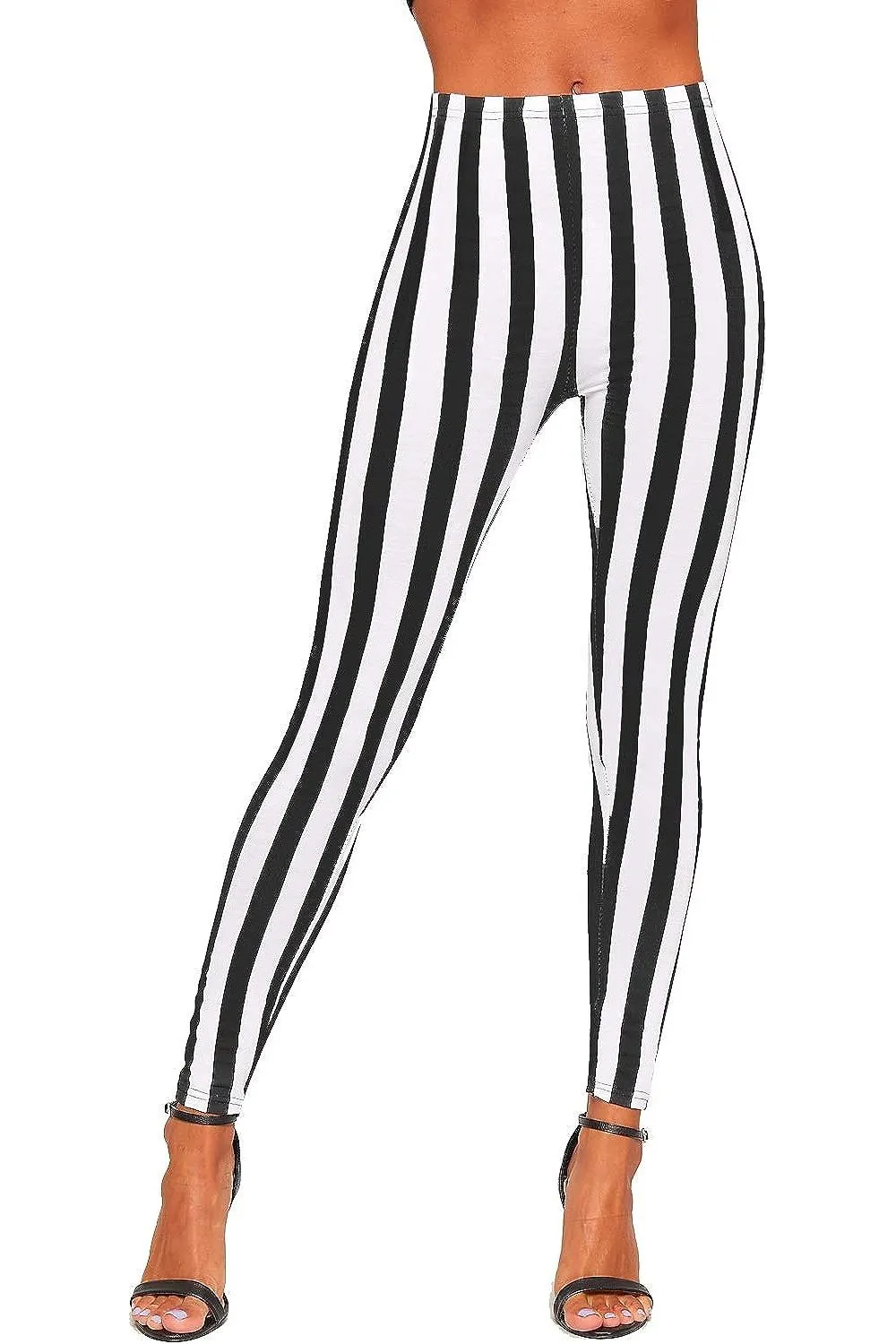 Monochrome Contrast Stripe High Waist Leggings
