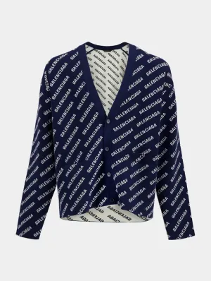 Monogram Printed Knit Cardigan