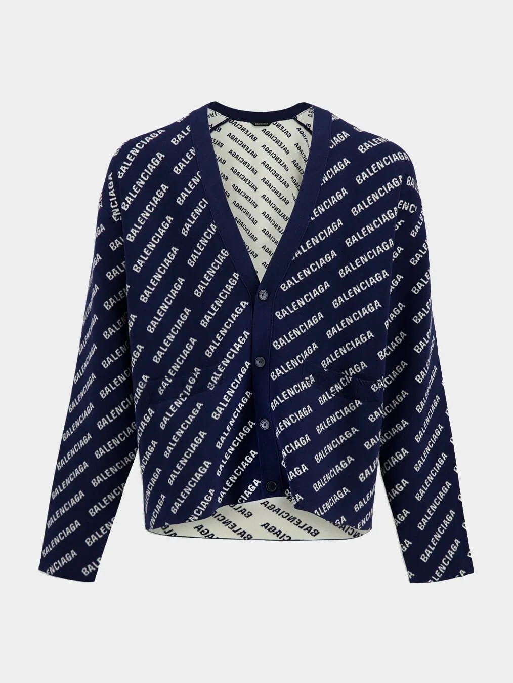 Monogram Printed Knit Cardigan