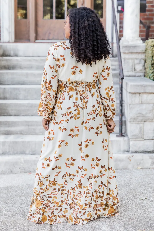 More Days Like This Brown Leaf Print Maxi Dress FINAL SALE