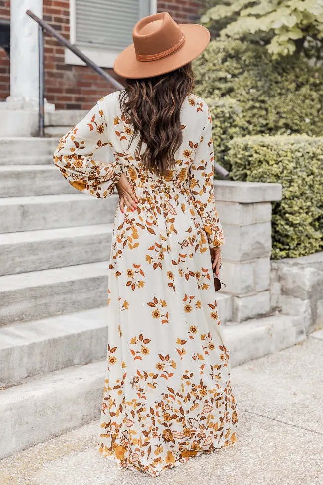 More Days Like This Brown Leaf Print Maxi Dress FINAL SALE
