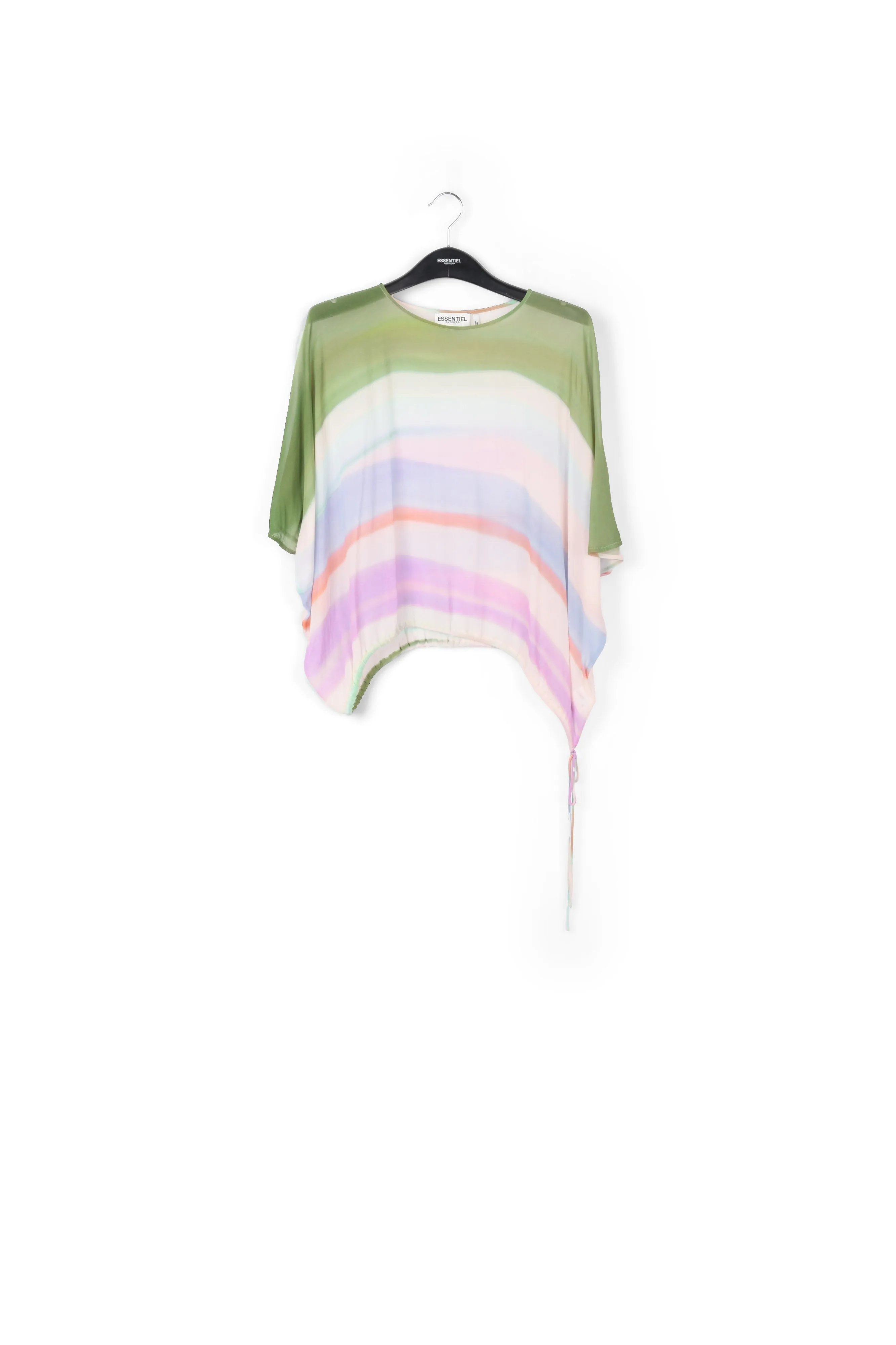 Multicolor voluminous sheer top