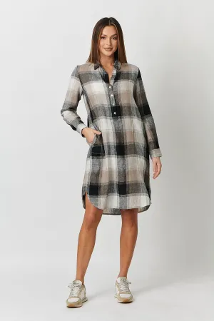 Naturals by O & J Shirtmaker Dress in Lentil Plaid