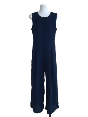 Navy Blue Plain Jumpsuit