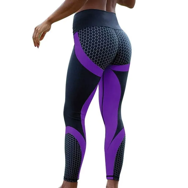 'Neptune' Mesh Pattern Leggings / Yoga Pants