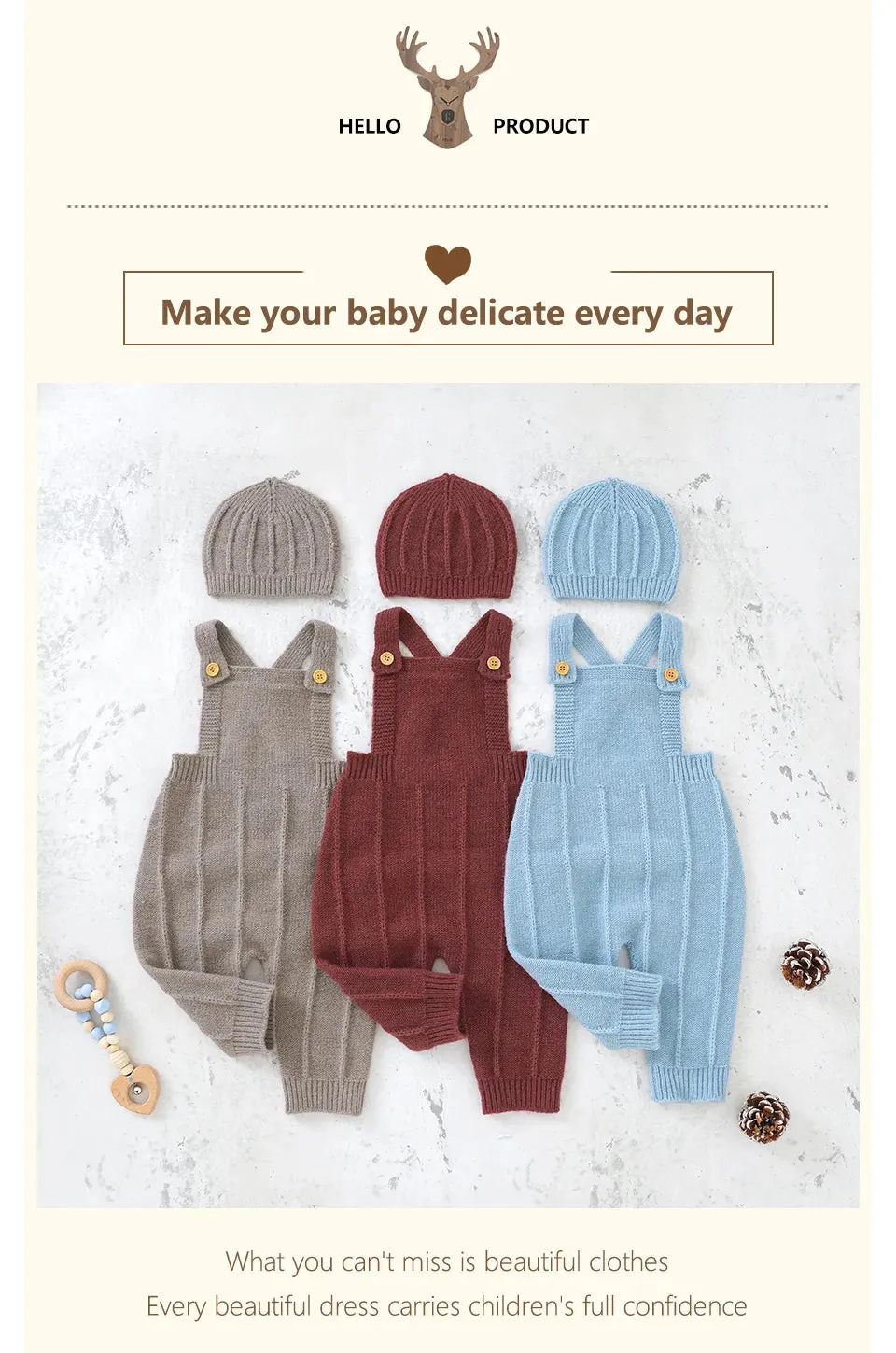 Newborn Baby Fashion Solid Sleeveless  Rompers