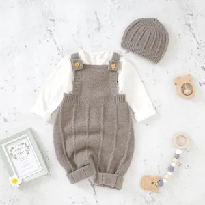 Newborn Baby Fashion Solid Sleeveless  Rompers