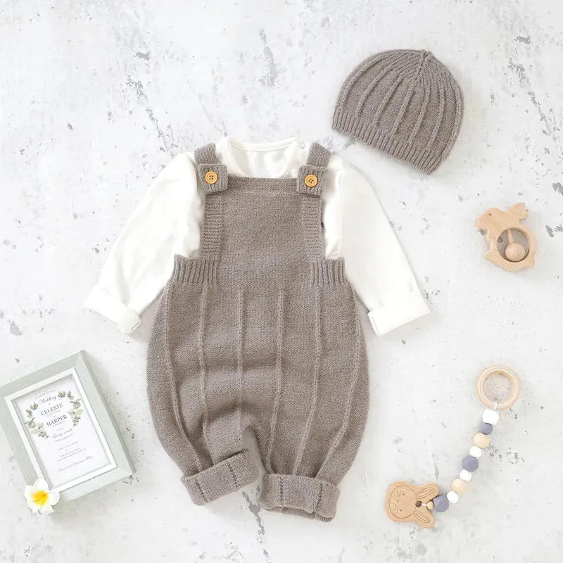Newborn Baby Fashion Solid Sleeveless  Rompers