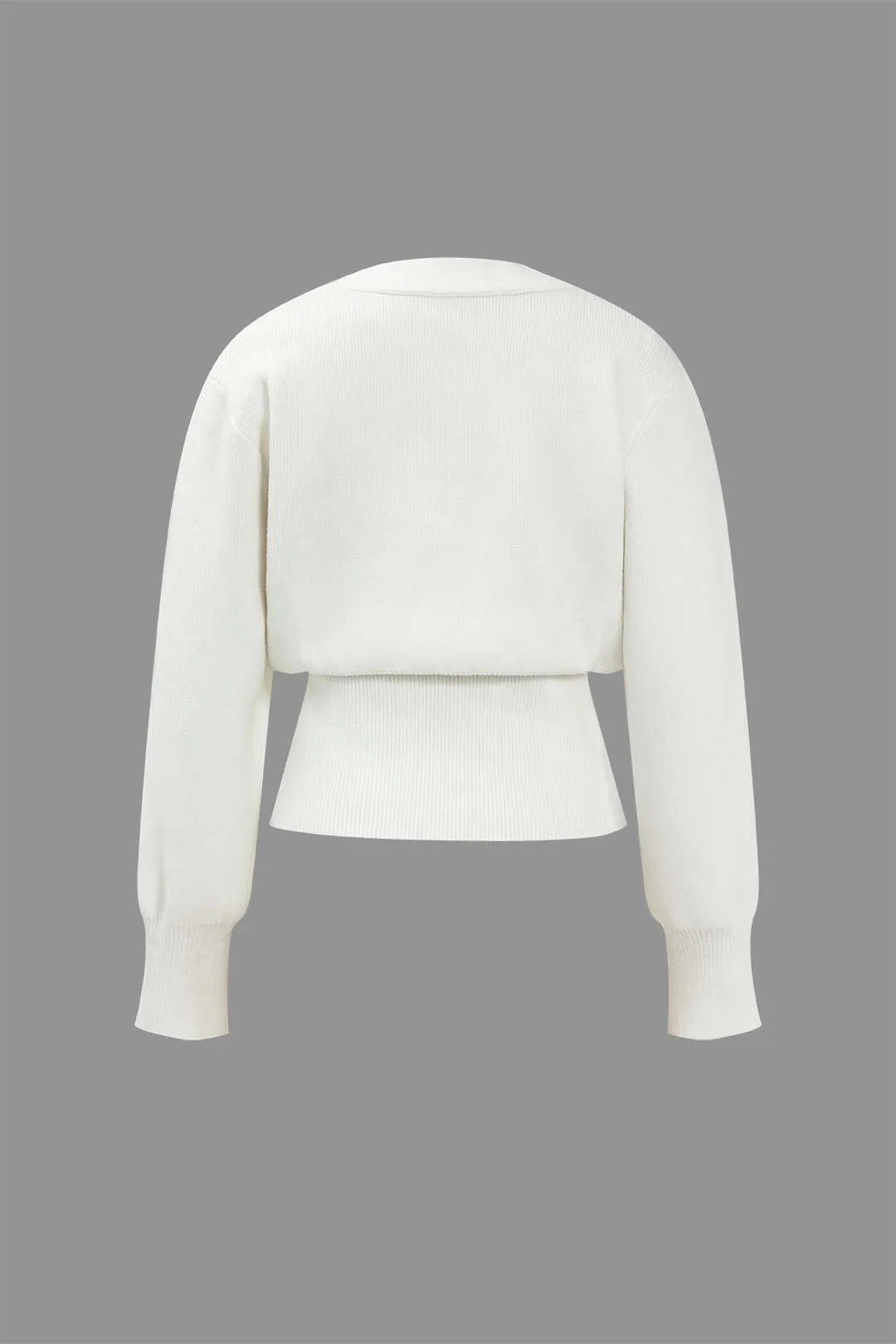 Nikki - Elegant V neck Design Woman's Sweater Cardigan