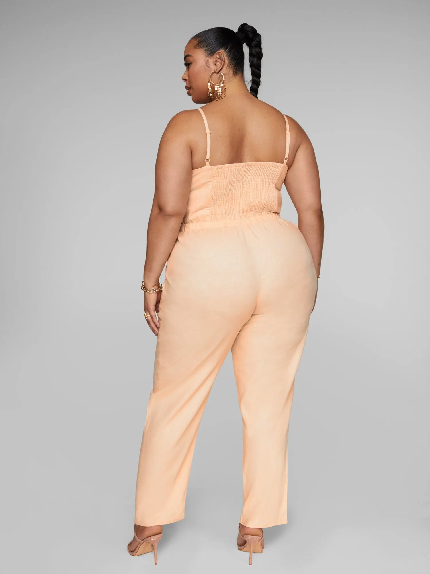Nissa Tie Front Linen Jumpsuit