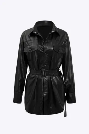 Noelle - Classic Belted Fit Woman's Long Sleeve Shirt