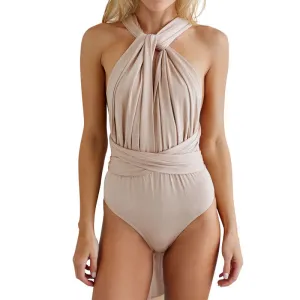 Nude Bodysuit Women Rompers Elia Cher Brand Plus Size Casual Women Clothing Chic Fashion Sexy Lady Jumpsuits Rompers 6917