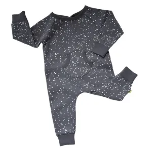 Nui Organics Organic Cotton Fleece Romper - Charcoal
