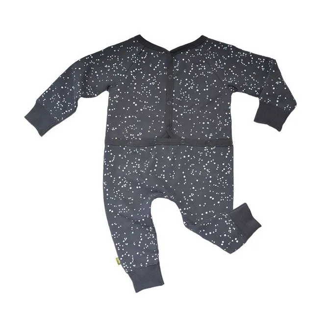 Nui Organics Organic Cotton Fleece Romper - Charcoal