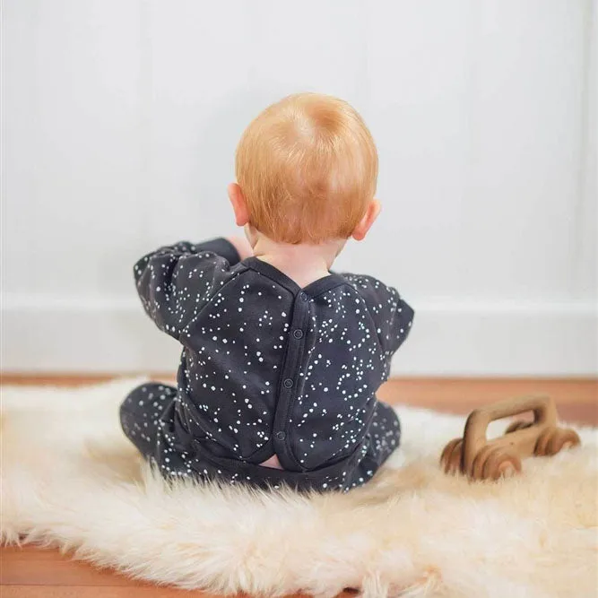 Nui Organics Organic Cotton Fleece Romper - Charcoal