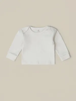 Oat Ribbed Long Sleeve Top