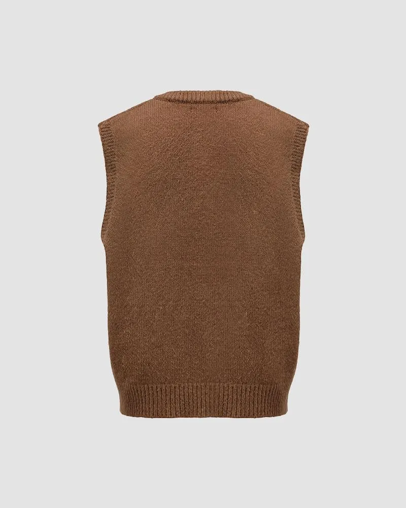 Ocedina Cable Knit Sweater Vest