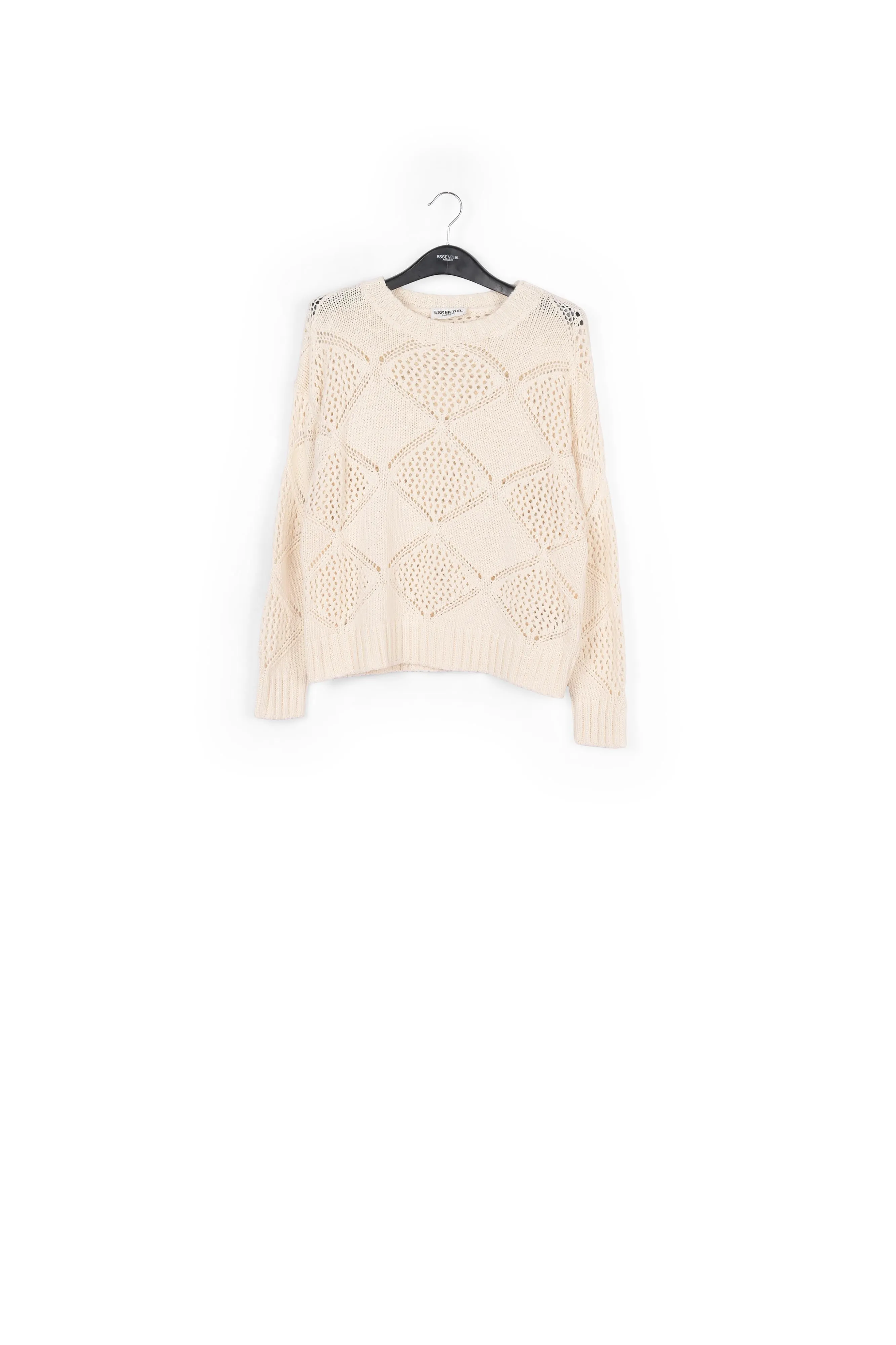 Off-white pointelle-knitted sweater