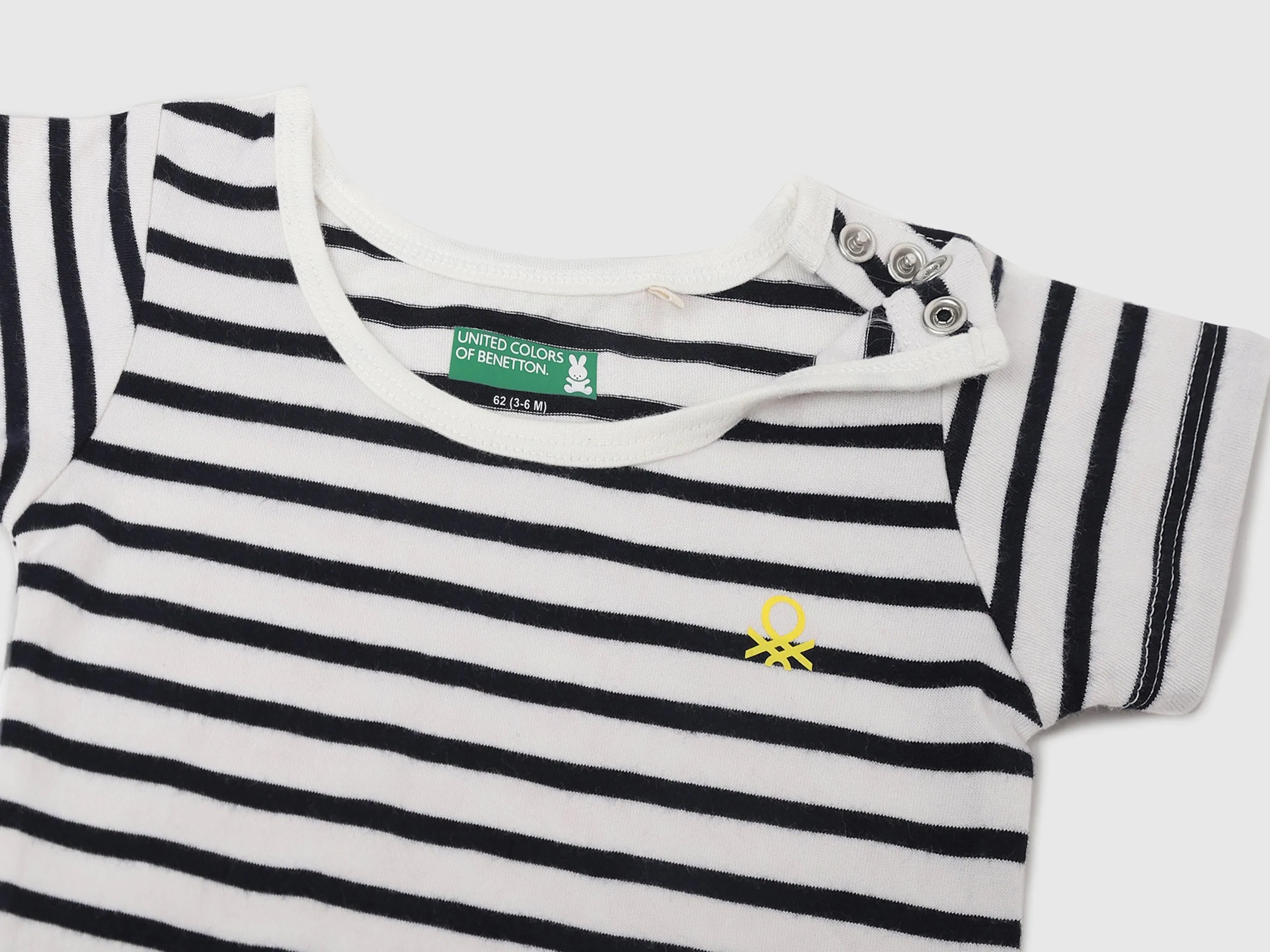 Pack of 2 100% Cotton Round Neck Short Sleeves Baby Rompers