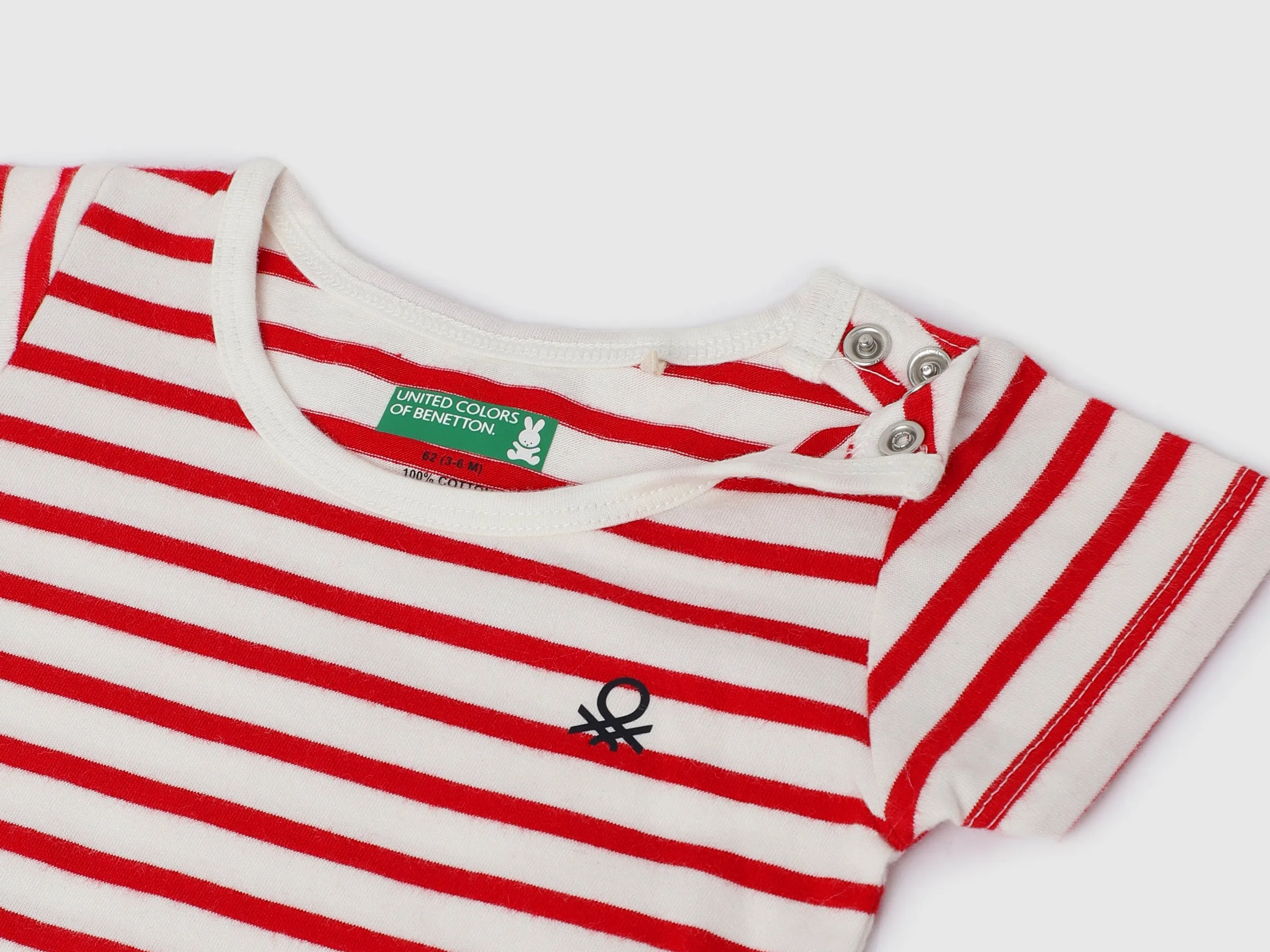 Pack of 2 100% Cotton Round Neck Short Sleeves Baby Rompers