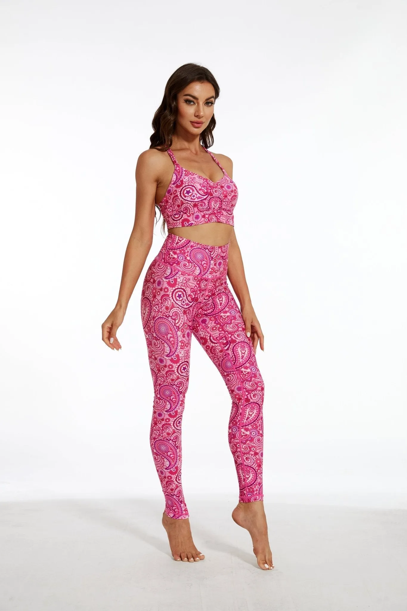 Paisley Power High-Waisted Workout Leggings – Stretchy, Squat-Proof Yoga Pants for Women’s Active Lifestyle