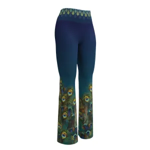 Peacock Plumage Flare leggings