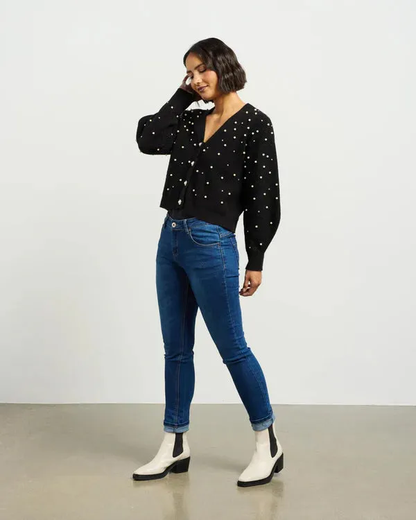 Pearl Cardi - Black