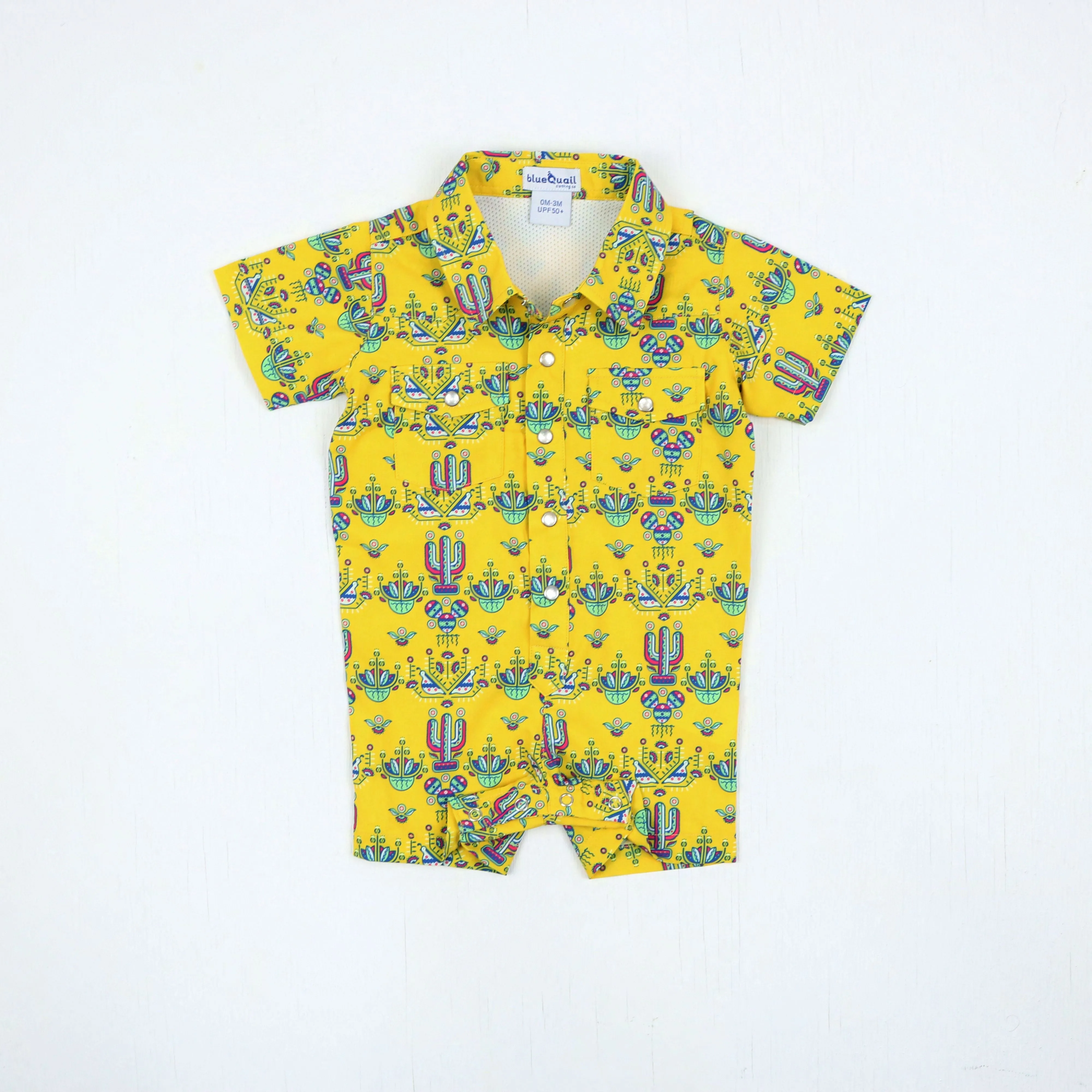 Pearl Snap Romper | Desert Garden
