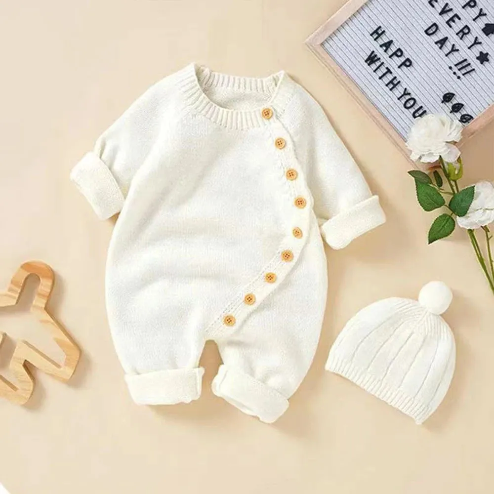 Personalized Newborn knitted romper