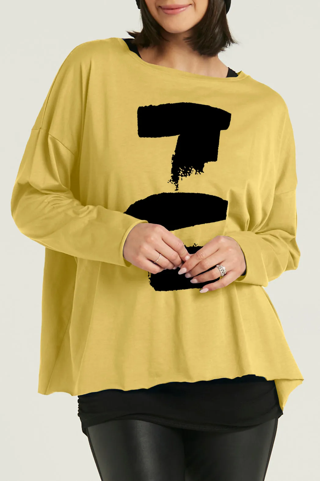 Pima Cotton Brush Stroke Luxury Boxy T